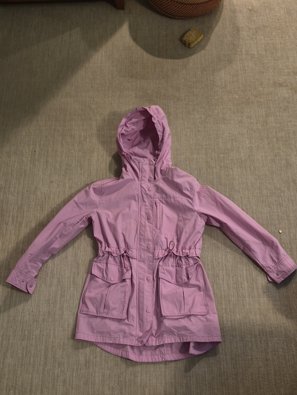 J Creq Hooded Raincoat in Pink